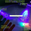 UV-fényű zseblámpa kincskeresős játékokhoz, szabadulószobához (elemekkel!)