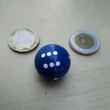 Dobógömb – „kerek dobókocka” 1-6-ig pöttyözve, több színben – kék (1 db)