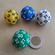 Harmincoldalú dobókocka készleten több színben – Lapszámozott dobóockák – RPG DnD dice – zöld