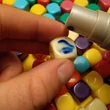 Üres, színes dobókockacsomag, 16 mm X 8 különböző szín - írható, felmatricázható felületű
