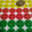 Matricakészlet - mosolygós arcok / smiley-k, 15 mm, vegyes színek, 54 db/ív