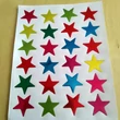 Matricakészlet - csillagok, 20 mm, vegyes színek, 24 db/ív (több méretben!)