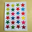 Matricakészlet - csillagok, 20 mm, vegyes színek, 24 db/ív (több méretben!)