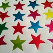 Matricakészlet - csillagok, 20 mm, vegyes színek, 24 db/ív (több méretben!)