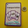 Angol tematikus szókártycsomag — transportation, 22+1 db-os