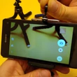 Telefontartó tripod miniállvány „polip" hajlítható lábakkal, tartókerettel - kék (több színben, bleutooth elsütő is kapható hozzá)