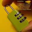 A nyitókód átállítása háromszámjegyű számzáras lakatokon – Setting up a new open code at numeric padlock