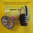 Lakattal zárható fémládika, persely - kincskeresős, kódfejtős rejtvényekhez, több színben