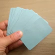 Papírkártya kényelmes fogású kartonpapírból – Blank craft paper cards – pasztellkék