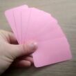 Papírkártya kényelmes fogású kartonpapírból – Blank craft paper cards – rózsaszín