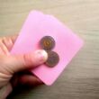 Lapméret: 8.6 x 5.4 cm – 10 db üres papírkártya - rózsaszín – Same size as a credit card