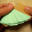 Lapozható – végigpörgethető – kényelmes fogású kartonpapír – DIY Vocabulary shuffle cards – pasztellzöld