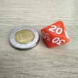 Méret: 22 mm - tízoldalú kocka tízesekkel számozva - számoláshoz - műveletekhez - matematika- és idegen nyelvi órán - narancssárga