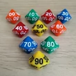 Színválaszték - sárga - tízoldalú kocka tízesekkel számozva - számoláshoz - műveletekhez - matematika- és idegen nyelvi órán