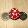 Harminc lappal bíró test deltoidlapokkal – Geometriai (pl. felszín- és térfogatszámítós) feladatokhoz – Thirty-sided die (red)