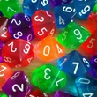 Színválaszték - Tízoldalú kocka játékos feladatokhoz - 0-9-ig számozva - áttetsző narancssárga