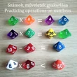 Műveletek - tízoldalú kocka játékos feladatokhoz - csapatépítéshez