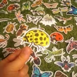 Rovaros matrica – sárga katica; pók; imádkozó sáska; szitakötő – Insects and bugs sticker set