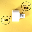 Méret – Size: cca. 2 x 2 x 1 cm – Print and copy files from your smartphone – USB female to micro USB male adapter white