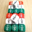 Törtek gyakorlásához dobókocka törtekkel – számolás – műveletek – maths fraction dice