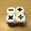 A négy alapművelet - Addition + Substraction – Multiplication * Division ÷ Dice with basic maths symbols