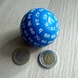 Kék százoldalú dobókoca – Sorsoláshoz és tanórai játékos feladatokhoz – Blue 100-faced dice for teaching