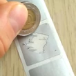 Pénzérmével lekaparható matrica - make your own lottery or bingo ticket - 25 mm ezüst