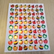 Matricaív - fémesen csillogó almák - Apple stickers sheet