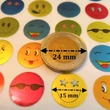 Matrica - mosolygós arcok smiley-k fémesen csillogóMatrica - mosolygós arcok smiley-k fémesen csillogó - 15 mm - 35 db / ív - sticker labels