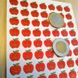 Matricaív - nevető piros almák - Reward stickers laughing apples - 63 pcs per sheet