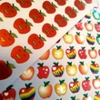 Nevető piros almák - matricakészlet - piros pont alsós tanítóknak - apple sticker sheets
