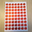 Nevető piros almák 63 db/ív - matricakészlet - piros pont alsós tanítóknak - apple sticker sheets