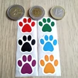 2.5 cm-es átmérő – 1 inch diameter – Gyűjtögethető macska- állatmancsos matricák – Piros pontot helyett motiváció – Paw stickers