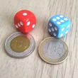 14 mm-es pöttyös dobókockák – Dice size: 14 mm 10 pieces