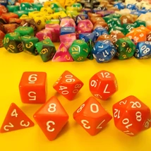 Kockakészlet lapszámozva, 7 db-os, élénk narancssárga - sok egyéb színben!