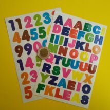 Matricakészlet, vegyes színű betűk 14 mm (számokat ábrázoló is kapható)