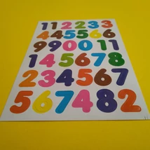 Matricakészlet, vegyes színű számjegyek 20mm (betűket ábrázoló is kapható)