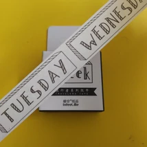 Díszszalag, angol nyelvű - a hét napjai („időjárás” változat is kapható), 15 mm x 7 m