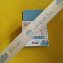 Díszszalag, angol nyelvű - időjárás, 15 mm x 7 m