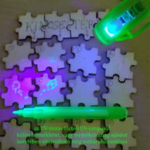 Üres puzzle – kincsestérkép készítése szabadulószobához – láthatatlan írás UV-filccel