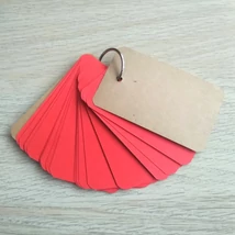 Szókártya – nyitható fém kulcskarikára fűzve – 20 db skarlátpiros üres lyukasztott lap – teaching, vocabulary, szótanulás, szókincsfejlesztés 