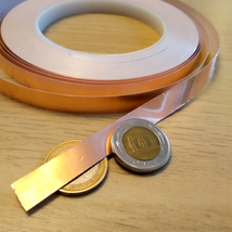 10 mm-es szigetelő rézszalag (öntapadós) - Árnyékoláshoz és áramkörépítéshez - Self-adhesive copper tape