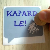 Üdvözlőkártya készítése – Scratch off sticker labels – Lekaparható matrica – 77x63 mm-es ezüst szövegbuborék