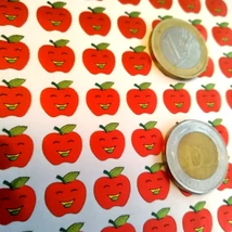 Matricaív - almák vegyes és piros színben - piros pont alsós tanítóknak - apple sticker sheets