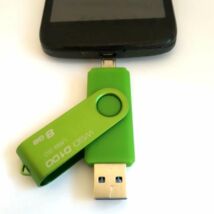 Kétvégű pendrive – telefonhoz is használhatod! – micro USB end for Android smartphones – green – zöld