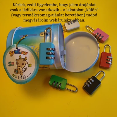 Lakattal zárható fémládika, persely - kincskeresős, kódfejtős rejtvényekhez, több színben - kék
