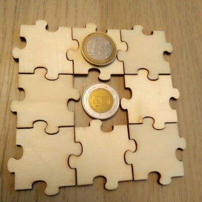 Egy puzzle-szem mérete: 31 mm – Kirakós fából – Blank jigsaw pieces