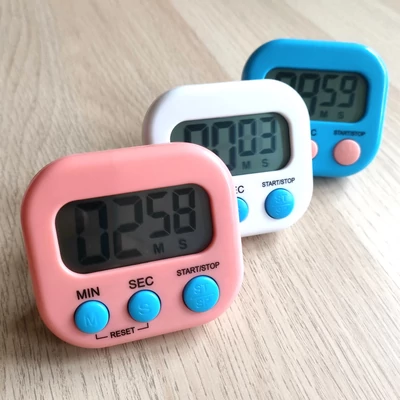 Jól látható kijelzős időzítő – visszaszámláló stopper – időkeret méréséhez órán és vizsgán – mágnessel és tartótalppal – pink
